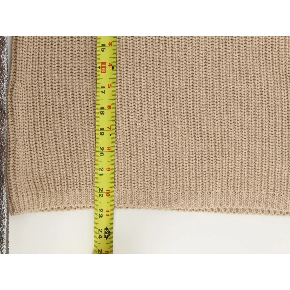 Quince Fisherman Crew Neck Raglan Sweater Size M Organic Cotton Beige